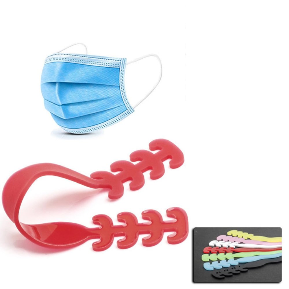 15pcs Silicone Mask Rope Buckle Adjustable Ear Hook Extenders