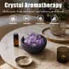 Crystal Stone Aromatherapy Essential Oil Diffuser Gift Set with Charcoal Bowl| Healing Crystal Arom for Home Decor, Bathroom, Office (Amethyst, My Way) view 2