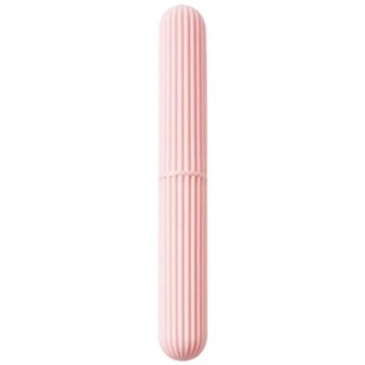 Alianm Travel Toothbrush Case 5pcs Toothbrush Box with Lid Protective Holder Cover Storage for Case for Outdoor Traveling Camping(Pink)