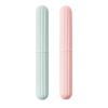 Alianm Travel Toothbrush Case 5pcs Toothbrush Box with Lid Protective Holder Cover Storage for Case for Outdoor Traveling Camping(Pink) view 2