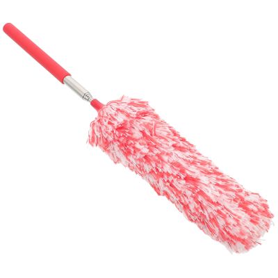 IWOWHERO Extendable Microfiber Duster Red and White, Washable Household Dust Cleaner Tool with Telescopic Handle for Home and Car Cleaning