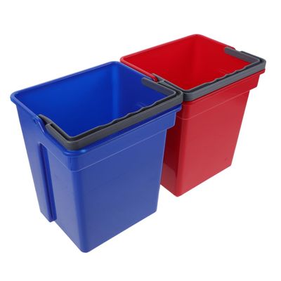 Garneck 2pcs Reusable Plastic Utility Buckets with Handles for Cleaning Trolleys and Trash Handling Multipurpose Water Containers for Home Garden Commercial Use Compact Design