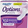 Equate Options Women's Ultimate-Long Incontinence Pads, 102 Count with IncrediShop Bookmark view 1