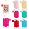 LemonRoad 6 Sets Mini Empty Suitcase Gift Box and Plush Ball Keychain Clear Candy Luggage Storage Containers Suitcase Packaging Case for Wedding Birthday Bridal Party (Multicolor) view 1