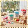 LemonRoad 6 Sets Mini Empty Suitcase Gift Box and Plush Ball Keychain Clear Candy Luggage Storage Containers Suitcase Packaging Case for Wedding Birthday Bridal Party (Multicolor) view 4