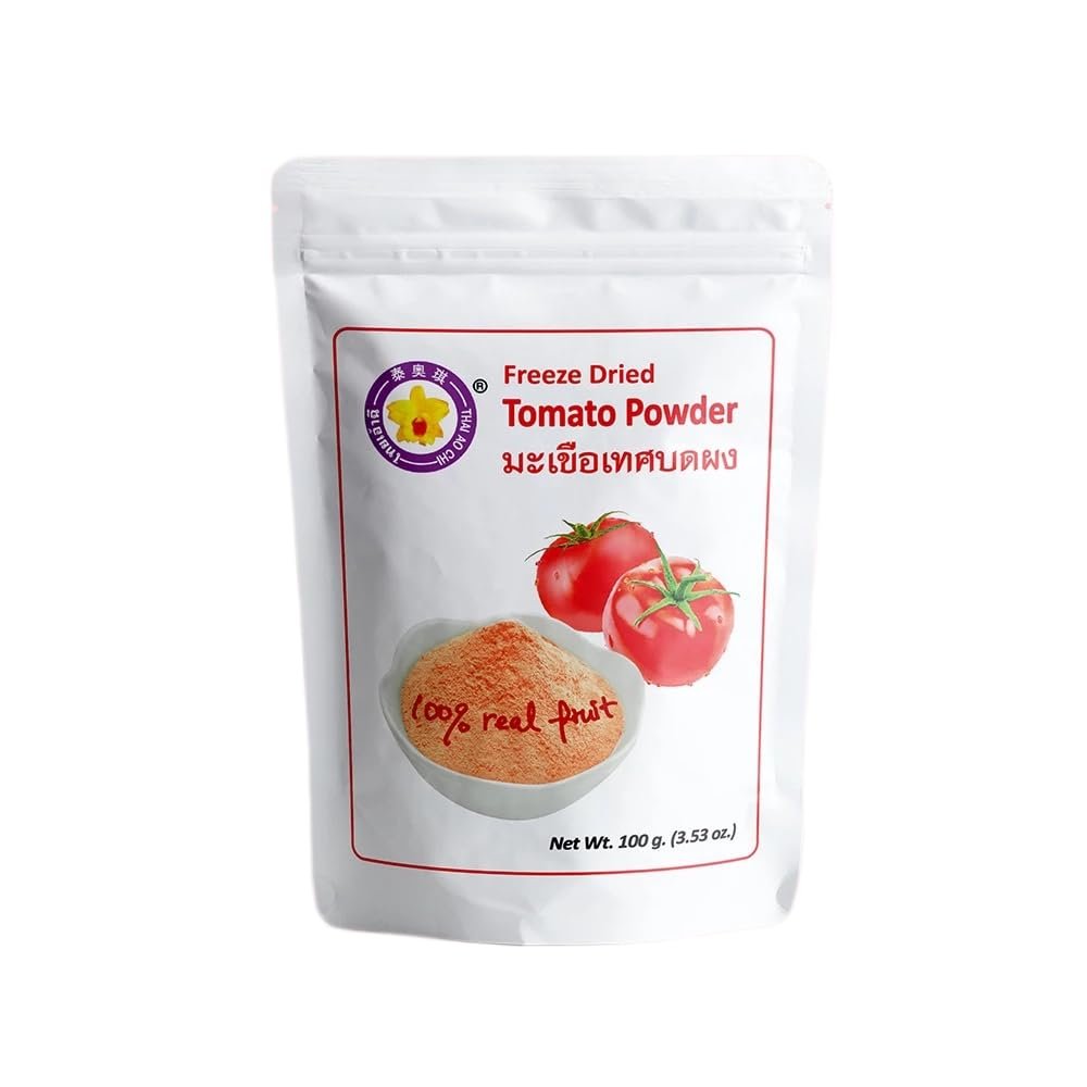 (Pack of 2) Freeze Dried Tomato Powder, 100g Pouch (Pack of 2), 100% Pure Ground Tomato, No Additives, Non-GMO, Concentrated Flavor for Soups, Sauces, Pasta & Seasoning
