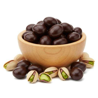 NY Spice Shop Dark Chocolate Covered Pistachios Candy - 2 Pound Chocolate Pistachio Candy Candies - Gourmet Nuts Bites Movie Night Snacks - Nut Treats Snacks Variety Pack - Sweet Pistachio Candies