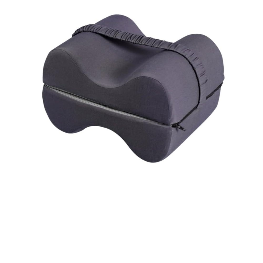 SWZEC Memory Foam Knee Pillow for Spine Alignment - Comfort Sleep Support Pillow (Grey)