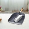Mini Desktop Cleaning Set Handheld Dustpan and Broom with Bamboo Handle for Keyboard Car Dining Table Bedroom Window view 3