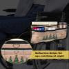 Brown Christmas Wheelchair Bag with Cup Holder Bag with Reflective Stripes for Seniors Wheel Chair Accessories for Adults Xmas Tree Deer Poinsettia Bird Winter Snow Wheelchair Side Bags for Rollator view 4