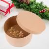 HouseVibe Round Paper Gift Box for Presents, Multipurpose DIY Biscuit Case, Gift Packaging Box for Party Crafts Cookies Pastries- Size XL view 3
