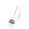 Stainless Steel Dust Pan with Long Handle, Thickened Removable Home Cleaning Dustpan Shovel for No-Bend Garbage Collection and Room Refuse Removal Style view 2