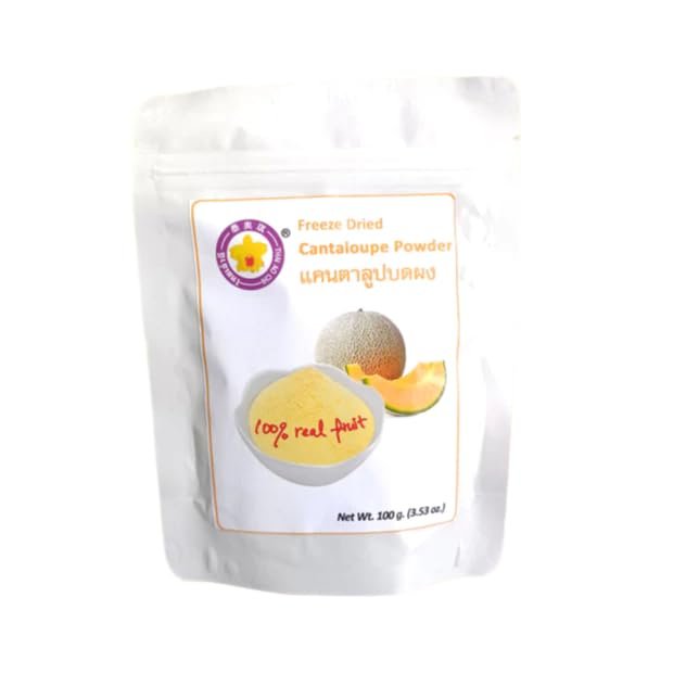 (Pack of 2) Premium Freeze-Dried Cantaloupe Powder 100g (3.5 oz) Pure 100% Melon Fruit Powder All Natural, Non-GMO Ingredient for Smoothies, Drinks, and Flavoring