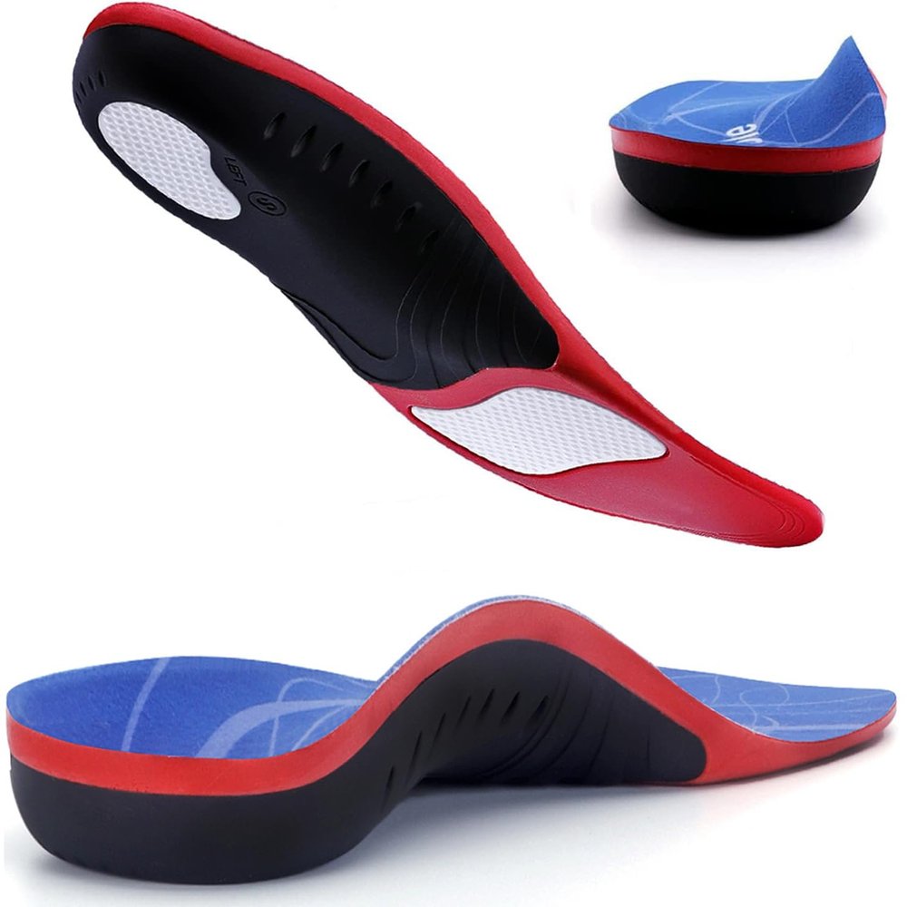 Plantar Fasciitis Relief Aimesole Plantar Fasciitis Insoles for Men & Women - High Arch Support Orthopedic Shoe Inserts for Work Boots, Flat Feet, Overpronation & Heel Pain Relief Orthotic InsertsL