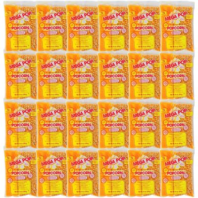 Mega-pop Popcorn 24 count, Oil and Salt Kit with Coconut Oil - Flavored Popcorn - Butter Corn/Oil/Salt Kits,10.6 oz