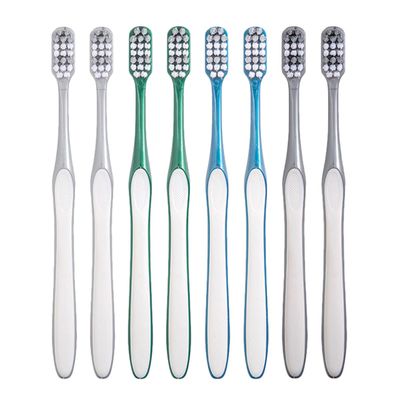 PartyKindom Manual Toothbrush Hard Bristle 8Pcs Set (2 Packs of 4) for Men Portable Lightweight Travel Toothbrushes with Large Head for Effective Manual Cleaning and Stain Reduction