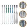 PartyKindom Manual Toothbrush Hard Bristle 8Pcs Set (2 Packs of 4) for Men Portable Lightweight Travel Toothbrushes with Large Head for Effective Manual Cleaning and Stain Reduction view 2