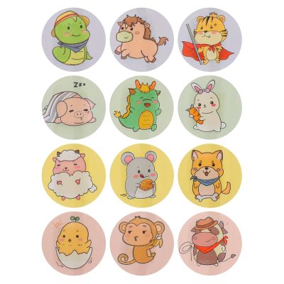 120Pcs Cartoon Round Adhesive Bandages, Mini Waterproof Breathable Wound Care Patches, Invisible Stickers for