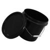 UTHCLO Plastic Bucket with Lid 5L Small Sealed Food-Grade Storage Tub Thickened Black Container for Household Cleaning, Camping, Fishing, and Kitchen Use view 1