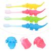 BIUDECO Toothbrush 8pcs with Supple Soft Bristles, Cartoon Crocodile Design, Manual Oral Cleaner for Boys and Ages 3-12, Gentle Tooth Cleaning Tool for Home Use view 4