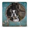 Boston Terrier Scale for Body Weight Anti-Slip Tempered Glass Digital Bathroom Scales Clear LCD Display Weighing Scale Safe Rounded Corners Smart Scales view 1