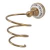 Brass Hair Dryer Holder, Antique Retro Hairdryer Hanging Rack, Durable Bath Storage Accessories with Hex Wrench and Screws, Space Saving Organizer for Bathroom Kitchen Salon view 3