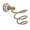 Brass Hair Dryer Holder, Antique Retro Hairdryer Hanging Rack, Durable Bath Storage Accessories with Hex Wrench and Screws, Space Saving Organizer for Bathroom Kitchen Salon view 4
