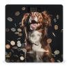 A Dog and Coins Scale for Body Weight Precision Bathroom Weighing Scales with Back Lit LCD Display Sturdy Tempered Glass Body Weight Scales Digital Bathroom Scale 400lb view 1