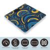 Blue and Yellow Pattern Scale for Body Weight Anti-Slip Tempered Glass Digital Bathroom Scales Clear LCD Display Weighing Scale Safe Rounded Corners Smart Scales view 3