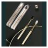 HYUEEWX Luxury Toothbrush Gold Silver Tooth Brush Adult Brushes Middle Hard Bristles Elegance Shining Toothbrushes(Silver-2pcs) view 4