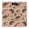 Hedgehog Print Scale for Body Weight Anti-Slip Tempered Glass Digital Bathroom Scales Clear LCD Display Weighing Scale Safe Rounded Corners Smart Scales