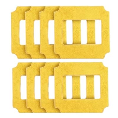 4pc Robot Window Cleaner Glass Washer Mop ClothCompatible For MachineQHC004/RL880/RL1188/2988/3325/3368(8pcs yellow)