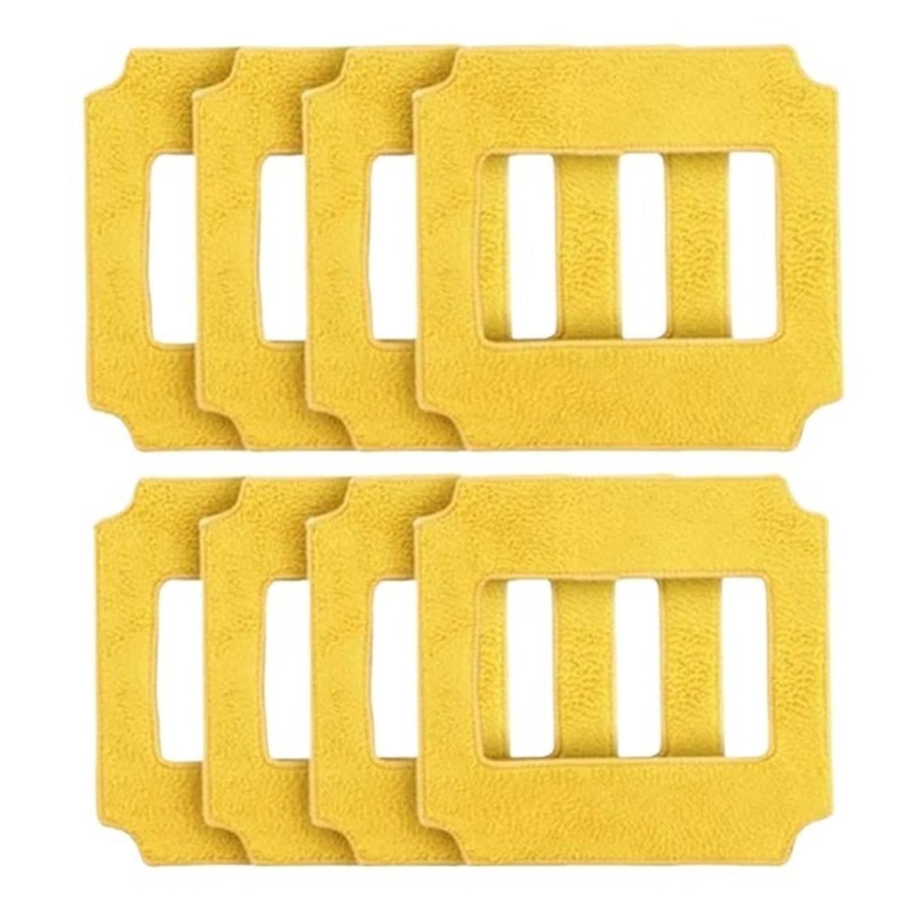 4pc Robot Window Cleaner Glass Washer Mop ClothCompatible For MachineQHC004/RL880/RL1188/2988/3325/3368(8pcs yellow)