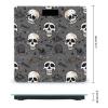 Skull and Lightning Scale for Body Weight Anti-Slip Tempered Glass Digital Bathroom Scales Clear LCD Display Weighing Scale Safe Rounded Corners Smart Scales view 2