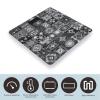 Gray Pattern Background Scale for Body Weight Anti-Slip Tempered Glass Digital Bathroom Scales Clear LCD Display Weighing Scale Safe Rounded Corners Smart Scales view 3