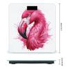 Dark Peach Flamingo Scale for Body Weight Anti-Slip Tempered Glass Digital Bathroom Scales Clear LCD Display Weighing Scale Safe Rounded Corners Smart Scales view 2