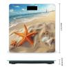 Sea Beach Starfish Scale for Body Weight Anti-Slip Tempered Glass Digital Bathroom Scales Clear LCD Display Weighing Scale Safe Rounded Corners Smart Scales view 2