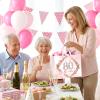Happy 80th Birthday Gift Bag Decorations for Women Pink 80th Birthday Wrapping Paper Bag with Tissue Paper Card Floral 80 Year Old Party Favor Wrap Bags for Her Mom Wife 80 & Fabulous Bday Supplies view 4