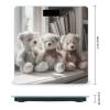 Bear Sitting on Shelf Scale for Body Weight Anti-Slip Tempered Glass Digital Bathroom Scales Clear LCD Display Weighing Scale Safe Rounded Corners Smart Scales view 2