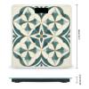 Geometric Design Pictures Scale for Body Weight Anti-Slip Tempered Glass Digital Bathroom Scales Clear LCD Display Weighing Scale Safe Rounded Corners Smart Scales view 2