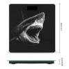 Black Shark Head Scale for Body Weight Anti-Slip Tempered Glass Digital Bathroom Scales Clear LCD Display Weighing Scale Safe Rounded Corners Smart Scales view 2