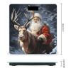 Santa Claus and Deer Elk Scale for Body Weight Anti-Slip Tempered Glass Digital Bathroom Scales Clear LCD Display Weighing Scale Safe Rounded Corners Smart Scales view 2