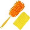 2 Pcs with 1 Handle Reusable Duster Refills, Washable Microfiber Dusters, 360Cleaning Tools for Home, Office, Blinds, Car, Pet, Furniture, Fan view 1