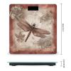 Dragonfly Bee Scale for Body Weight Anti-Slip Tempered Glass Digital Bathroom Scales Clear LCD Display Weighing Scale Safe Rounded Corners Smart Scales view 2