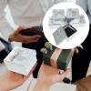 FUOYLOO 6pcs Small Foldable Boxes with Lid and Ribbon, Gray 9X8.5X5.5Cm, Bulk Present Boxes for Birthday, Wedding, and Party Wrapping view 4