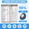 2 Pack 60-IN-1 Liposomal Methylated Multivitamin Gummy for Men Overall 4500MG+,Vitamin A C D3 K E B Complex ,Probiotics,Omega 3,CoQ10,Zinc,120+ Nutrients,for Immune,Heart and Digestive Wellness view 2