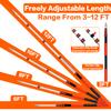 20FT High Reach Duster Cleaning Kit with 3-12 FTExtension Pole, High Ceiling Fan Cleaner Duster Tool for Fan Blades, Extendable Reusable Cobweb, Feather, Window Cleaning Squeegee Kit (12FT) view 2