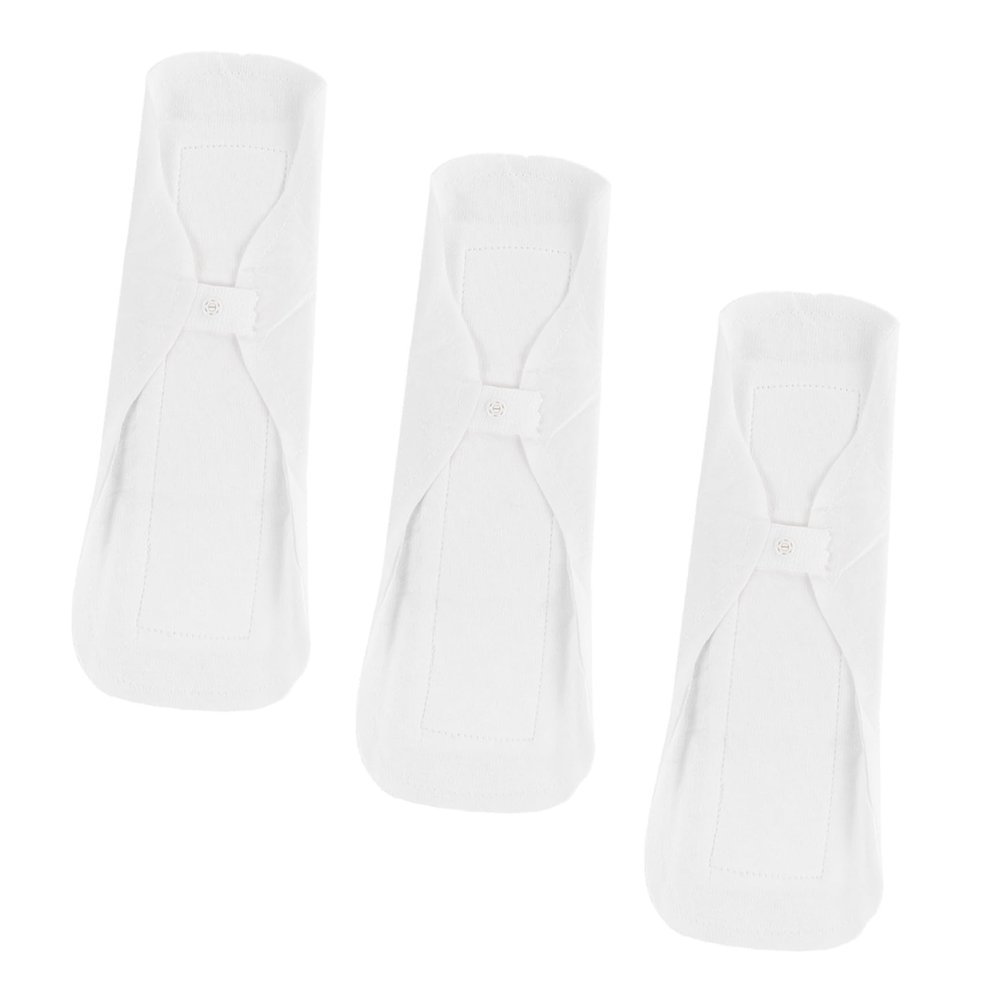 ADOCARN Reusable Menstrual Pads 3Pcs Set 270Mm Washable Cotton Sanitary Napkins for Women Postpartum Puerpera Feminine Care Cloth Panty Liners
