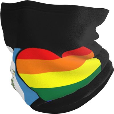 LOKLNEYK Guatemala Flag and LGBT Flag Winter Warm Neck Scarf Coldproof Face Piece Cycling Face Mask
