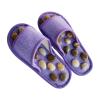 WAGJIA Acupuncture Slippers Pebble Foot Massager Therapy Blood Circulation Myofascial Release Acupressure Massage Non-Slip Reflexology Sandals Neuropathy Pain Relief(Purple,6-6.5) view 1